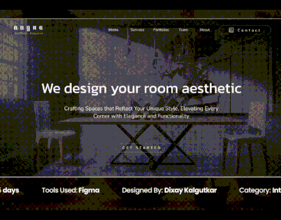 UX Challenge: Interior design Website Home Page