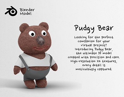 Project thumbnail - Pudgy Bear. 3d model. Blender.