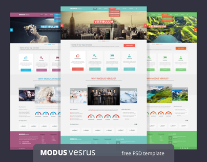 MODUS VERSUS - free PSD template