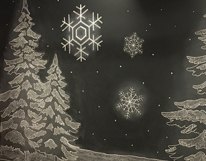 Chalk Art for Holiday Party