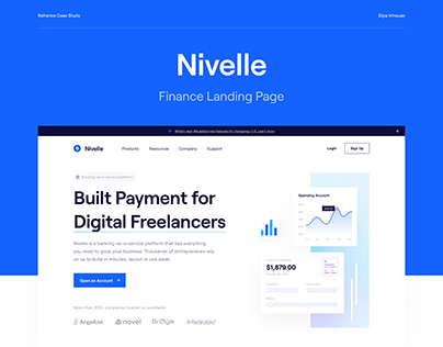 Nivelle - Finance Landing Page
