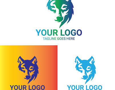 wolf logo design. fox logo design