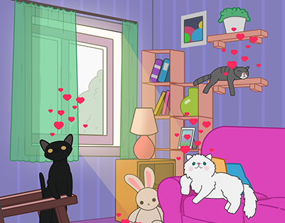 Resting Cats (Cat's Tower Game)