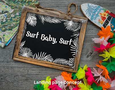 Surf Baby, Surf Landing Page Concept
