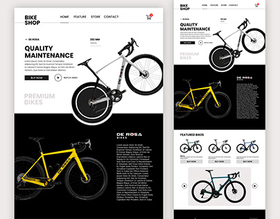 Bike Shop Sample Landing Page