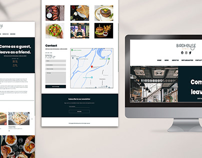 UI/UX Design: Birdhouse Restaurant Website