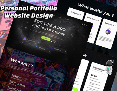 Personal Portfolio Landing Page Website | UI Design