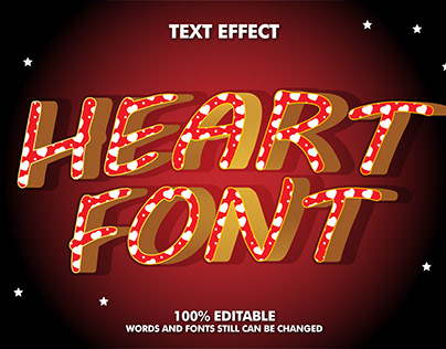 Editable text effect designs