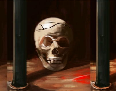 Skull digital paint