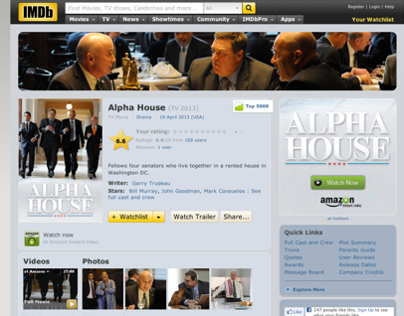 Alpha House Enhanced Title Page for IMDb