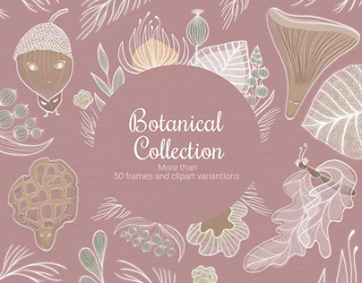 Botanical clipart collection