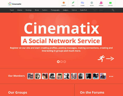 Cinematix, WordPress Community BuddyPress Theme