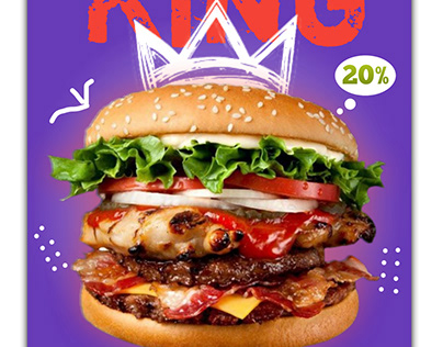 New social media design for Burger King