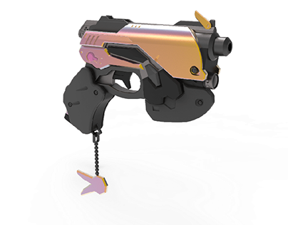Overwatch D.va's gun 3D Model and Customisation