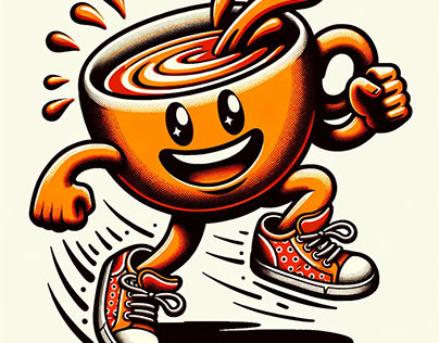 Cup of Coffee Running 1