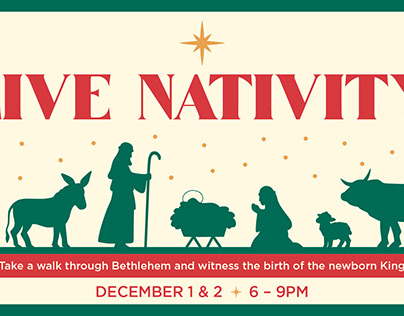 Live Nativity Slide Design for Church Event