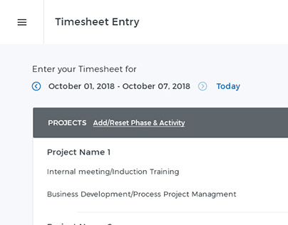 Timesheet Entry Application