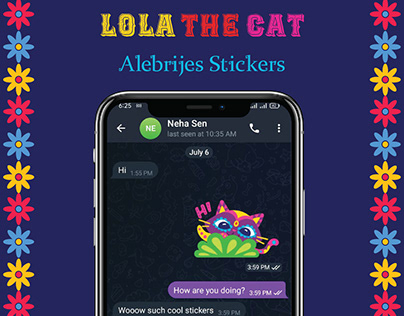 Lola The Cat - Alebrijes Stickers