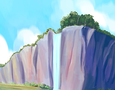 waterfall doodle