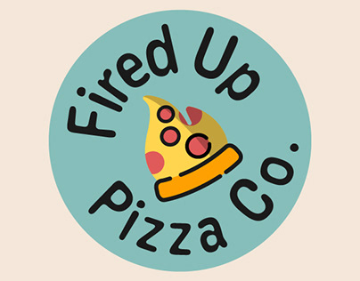 Fired Up Pizza Co. Logo Design