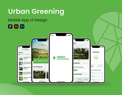 Urban Greening Mobile App UI Design