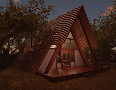 Luxury Triangular Cabin Archviz Project