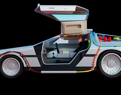 DeLorean 3D Model