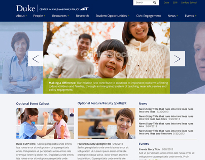 Duke University CCFP (homepage mockups)