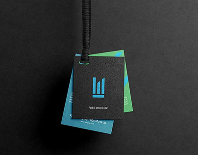 Free Hanging Label Tags Mockup PSD Template