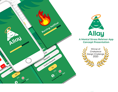 Allay - A mental Stress Reliever App Concept