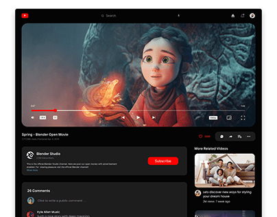 YOUTUBE WEB REDESIGN
