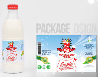 Package Design Helvetica Milk Romania