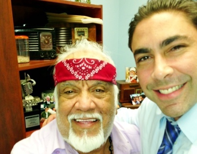 Jesus Salas With Radio Legend Polito Vega Broadcasting