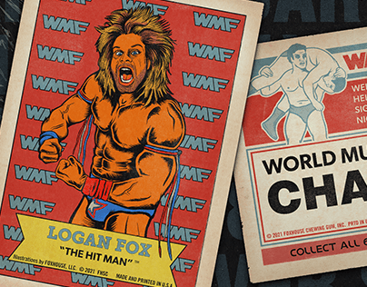 WMF Wrestler Trading Cards and Concert Poster