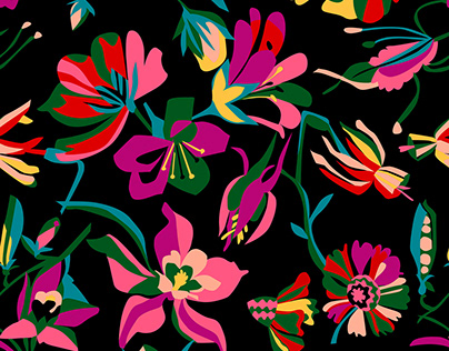 Project thumbnail - crazy flowers patterns