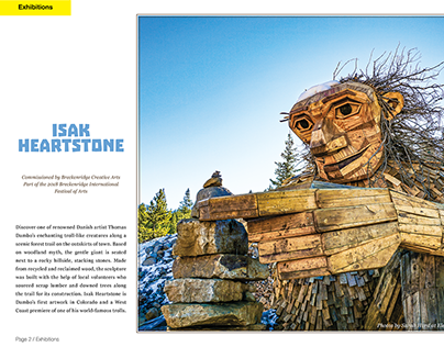4 Page Editorial Spread on Isak Heartstone Sculpture