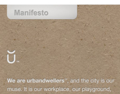Brand Manifesto for urbandwellers