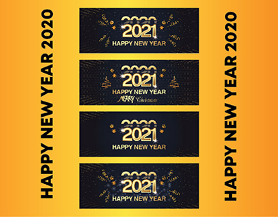 Happy new year banners