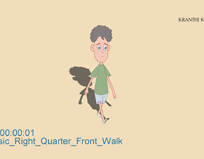 Basic Right Quarter Front Walk Cycle