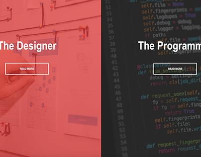 Web Design - Split Landing Page