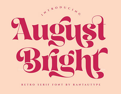 August Bright Retro Serif Font