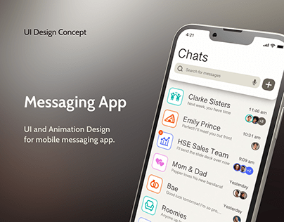 Messaging Mobile App - UI Design Concept