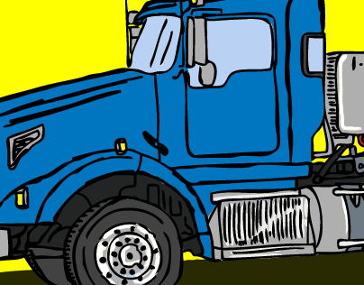 Illustration of concrete truck