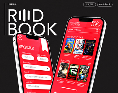RedBook- Audio Book App Design