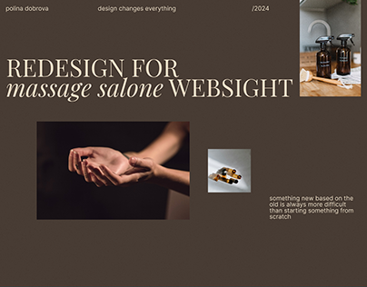 Website for massage salone redesign