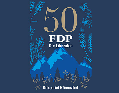 50 years FDP label design