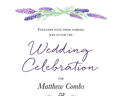 Lavender Wedding Design