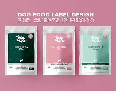 Dog food label design for clients and got 5 star review