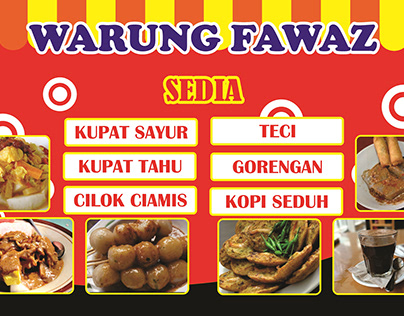 banner for a food stall selling breakfast