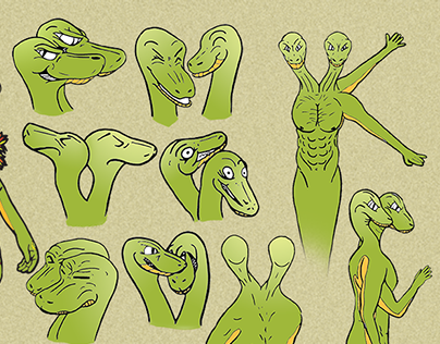 Character Ilustration - Groth the Lizardman
